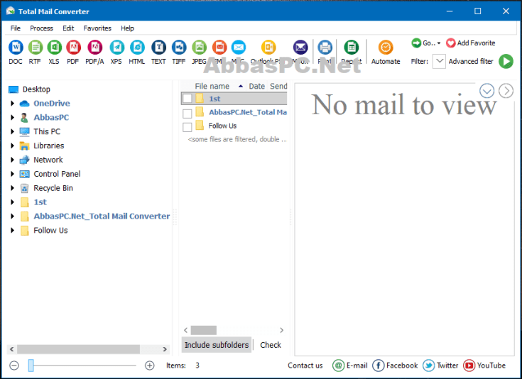 Código de registro do Total Mail Converter Pro