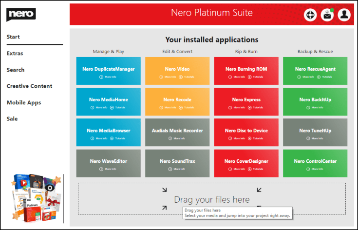 Download Grátis do número de série do Nero Platinum Suite 2021