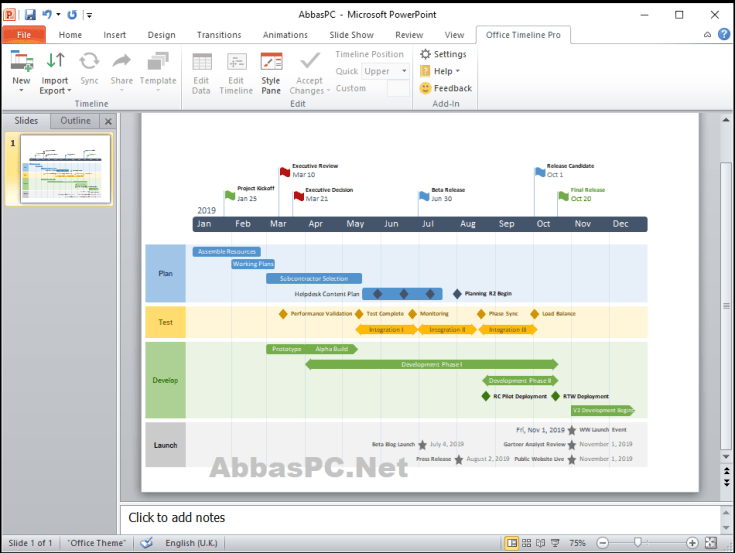 Chave do produto Office Timeline Pro Edition