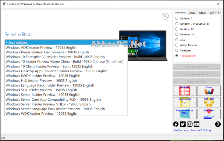 Ferramenta de download de ISO do Microsoft Windows e Office para PC