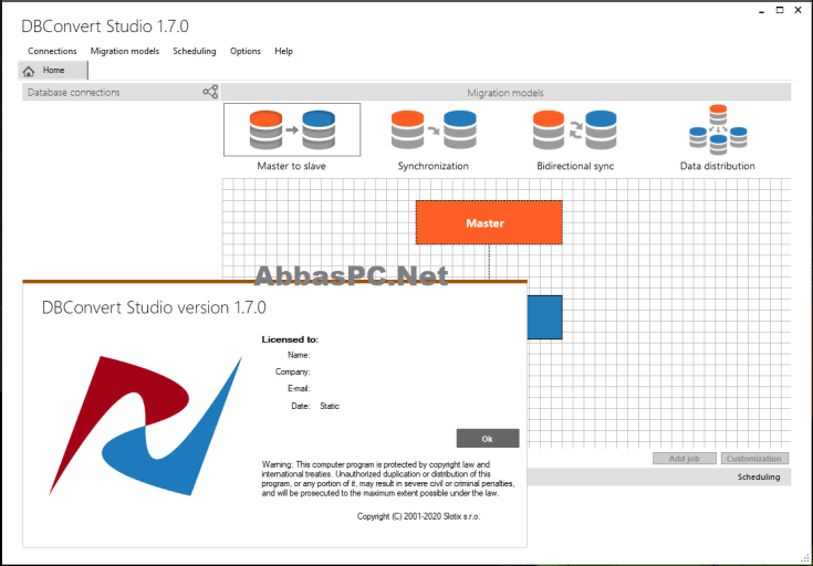 Chave de licença do DBConvert Studio