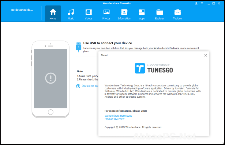 Download Grátis do código de registro Wondershare TunesGo