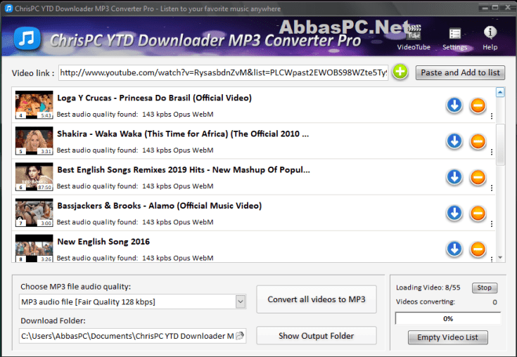 Chave serial ChrisPC YTD Downloader MP3 Converter Pro