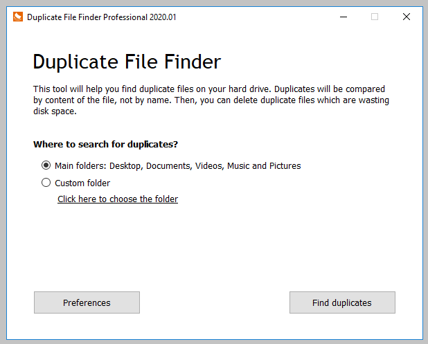 Chave de licença profissional do Duplicate File Finder