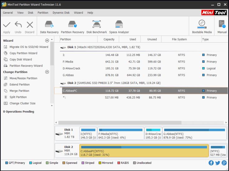 Download Grátis da chave serial do técnico do MiniTool Partition Wizard