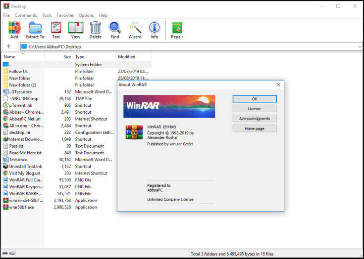 Download Grátis da chave de licença WinRAR