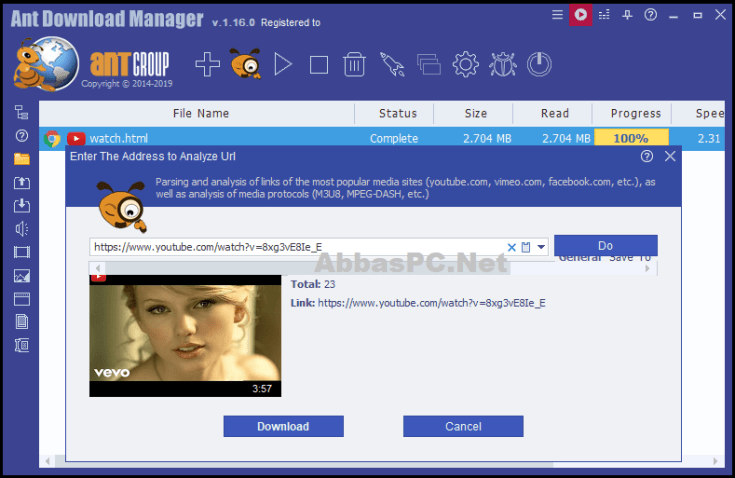 Download da chave de registro do Ant Download Manager Pro