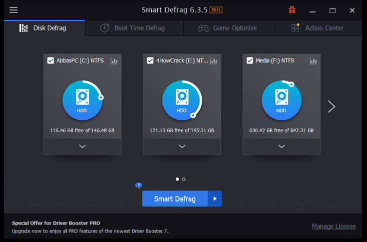 Código de licença IObit Smart Defrag Pro