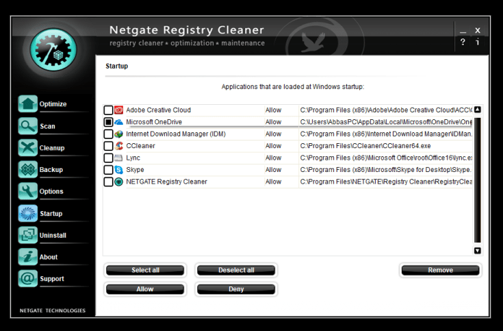 Crack do limpador de registro NETGATE