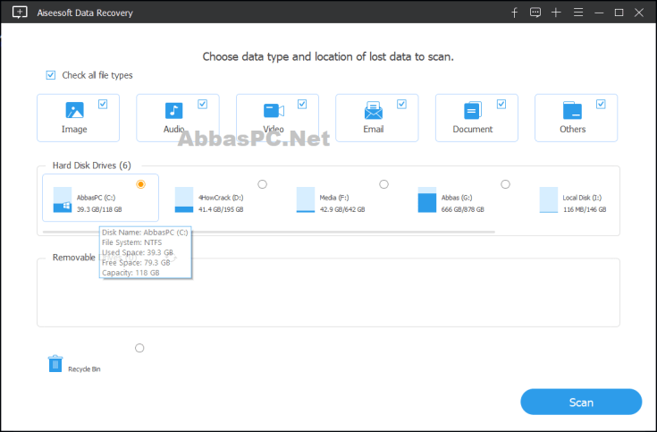 Download do código de registro de recuperação de dados Aiseesoft