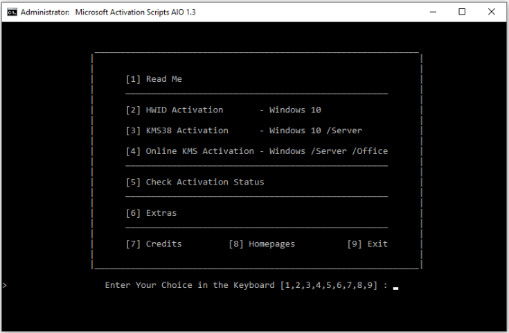 Download de scripts de ativação da Microsoft para todos os Windows