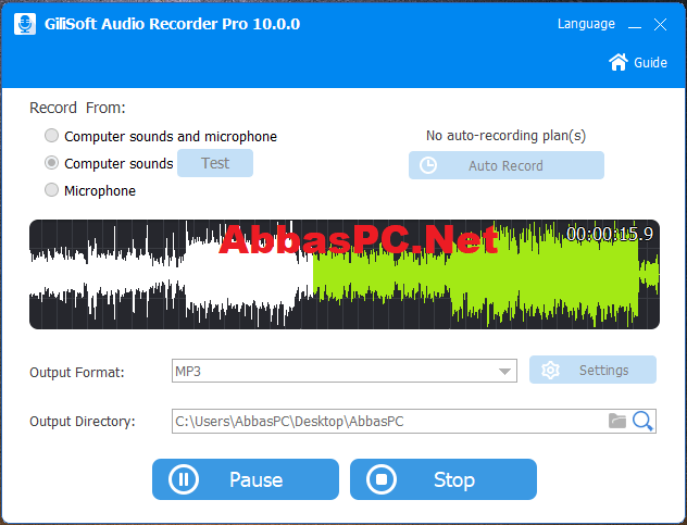 Código de registro do GiliSoft Audio Recorder Pro