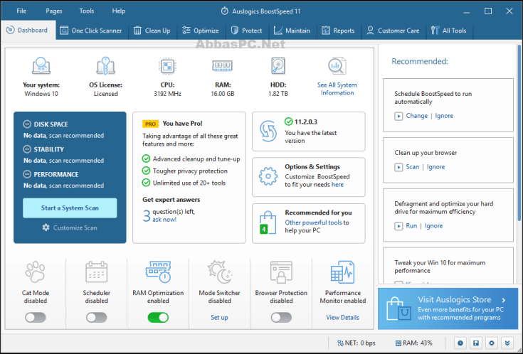 Download da chave de licença Auslogics BoostSpeed ​​Pro