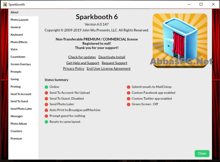 Download da chave de licença do Sparkbooth Premium