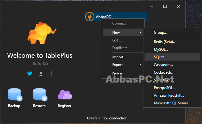 Chave de licença TablePlus