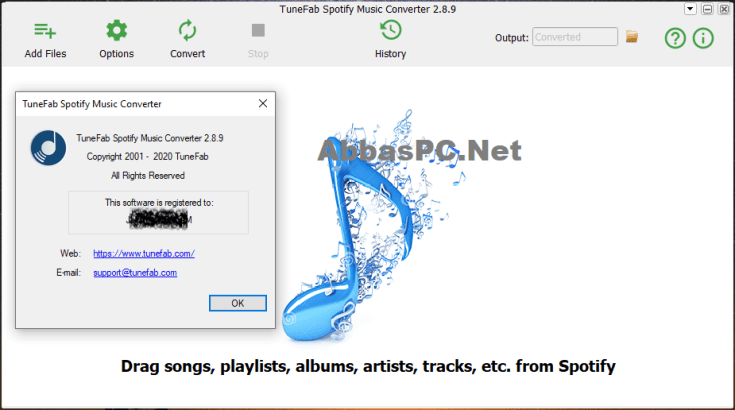 Código de ativação do TuneFab Spotify Music Converter